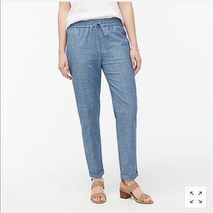 Chambray Drawstring Linen Pants